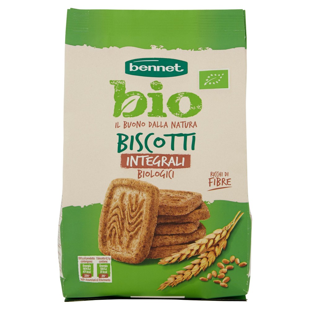 Biscotti Integrali Biologici 26x11,5g Bennet Bio - Foto 1
