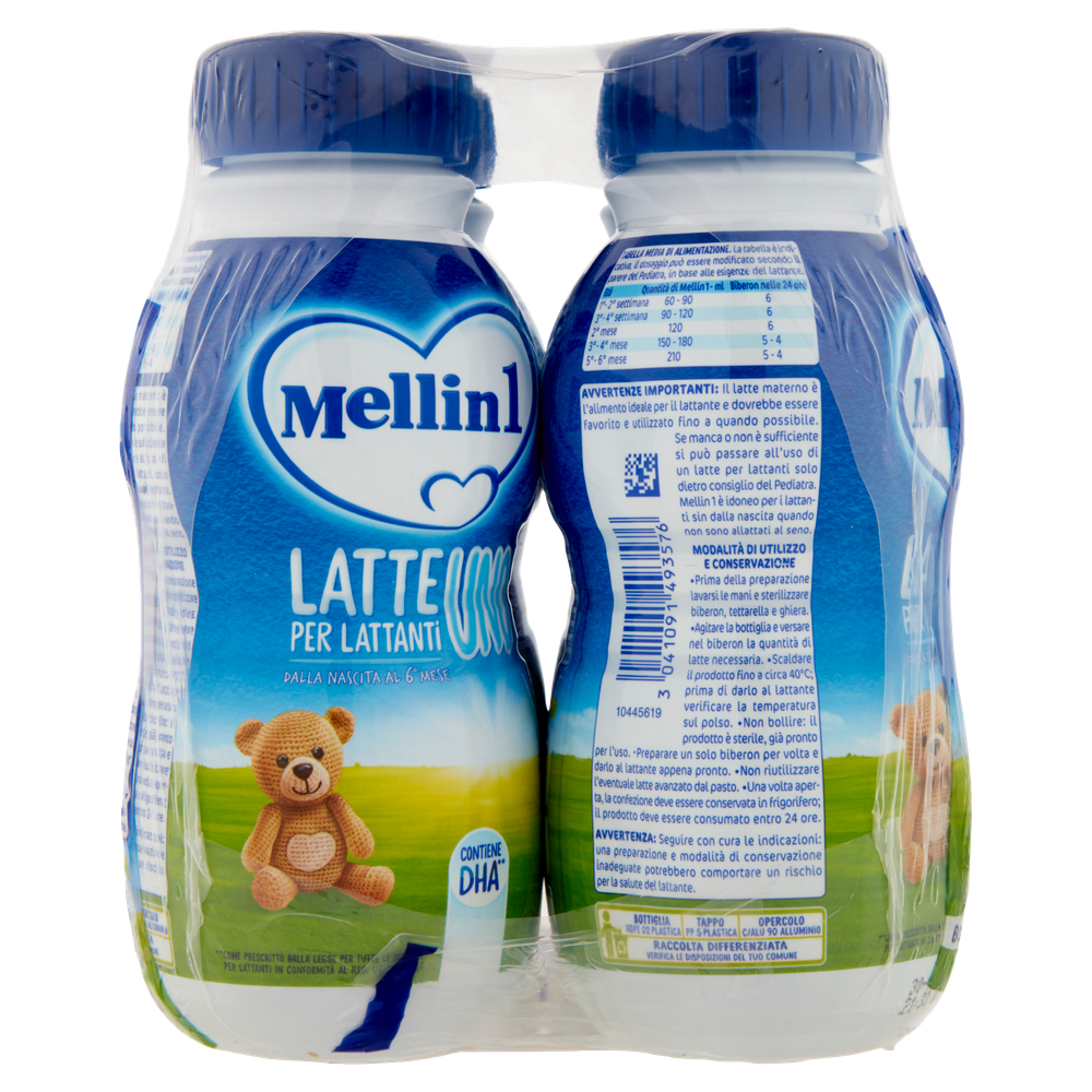 Latte Di Partenza 1 Da 0° Al 6° Mese Liquido 4x500ml Mellin - Foto 2