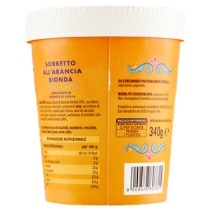 Sorbetto All'arancia Bionda Con Succo Di Arancia Di Sicilia - Foto 3