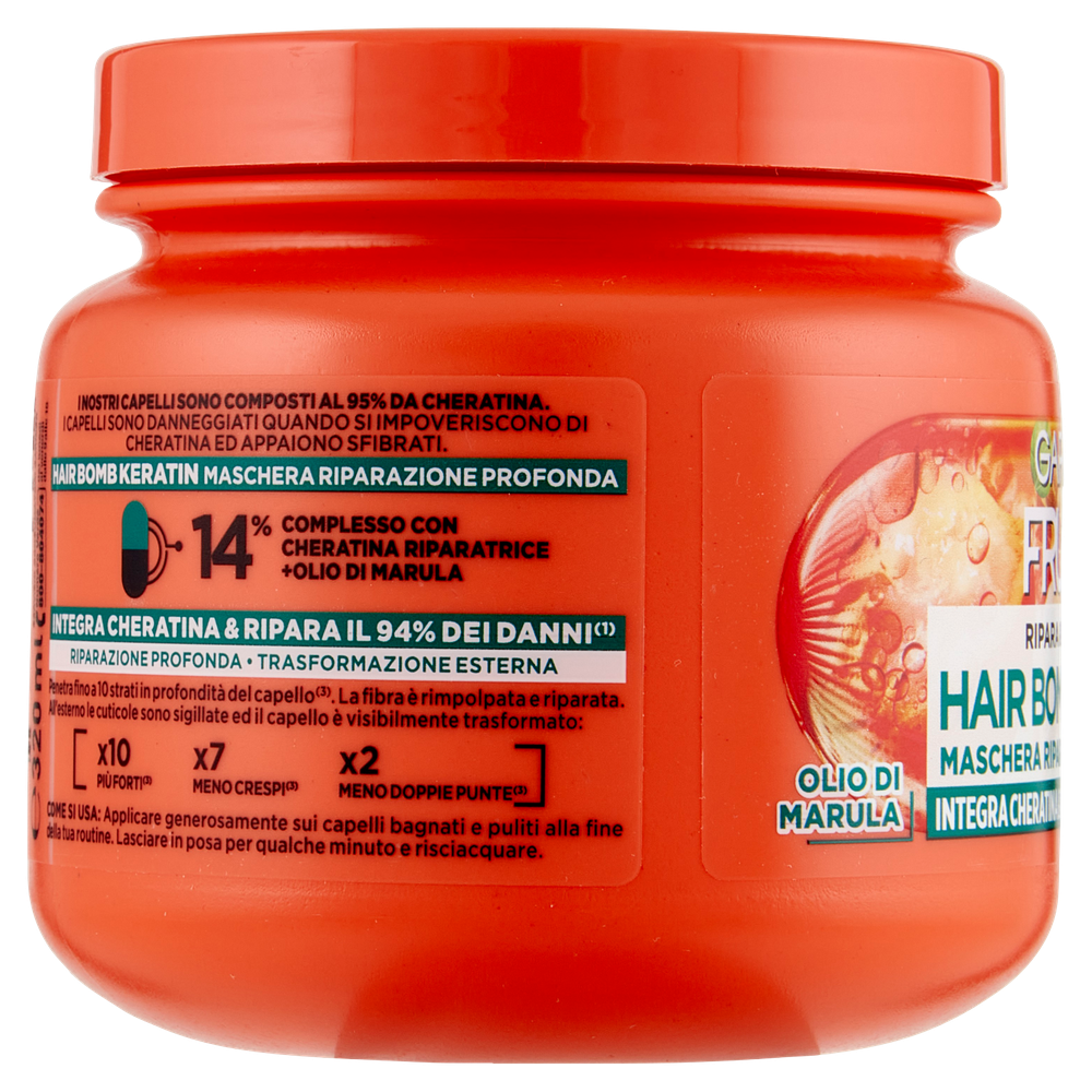 Maschera Capelli Keratine Fructis Garnier - Foto 2