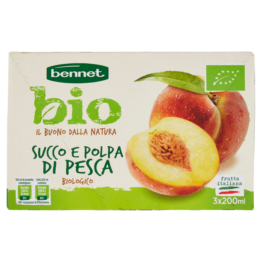 Succo E Polpa Pesca Bennet Bio Conf.Da Ml 200x3 - Foto 3