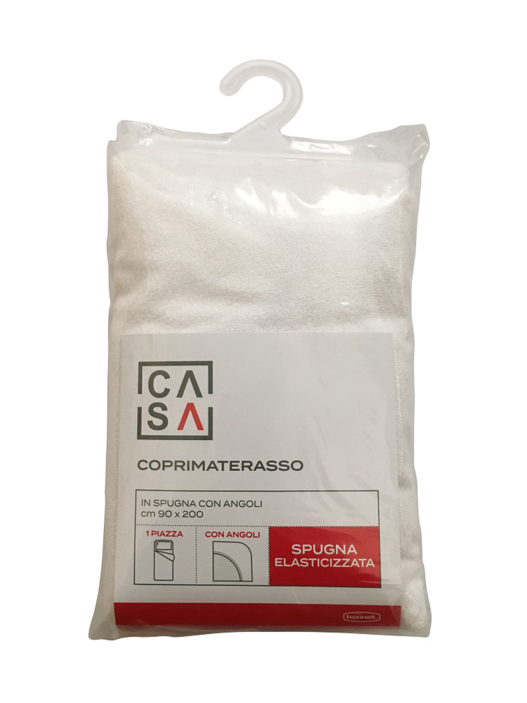 Coprimaterasso Spugna Con Angoli 1piazza Cm90x200 Bianco Casa - Foto 1
