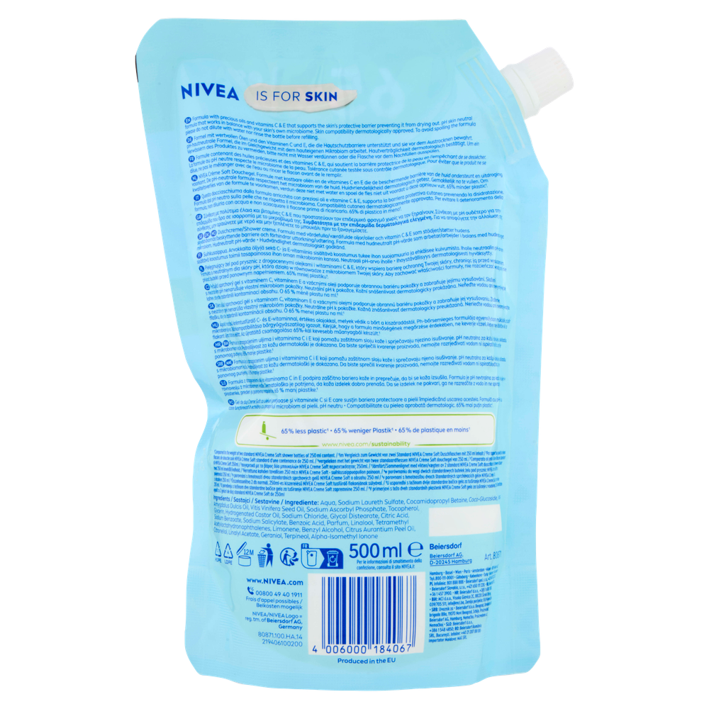 Ricarica Nivea Creme Soft Shower Easy Refill - Foto 3