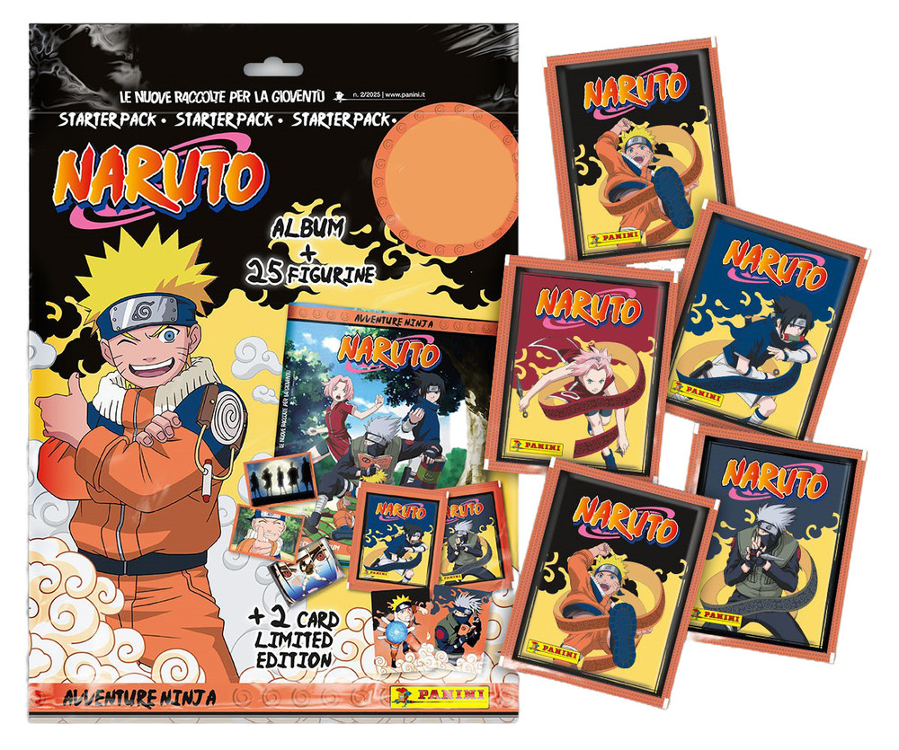 Album+25 Figurine+2 Card Limited Edition Naruto Panini - Foto 1