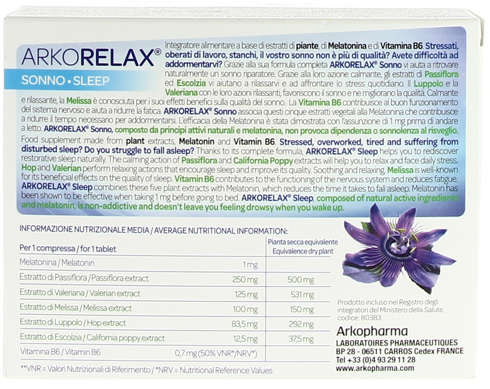 Arkorelax Sonno Arkopharma Compresse - Foto 2