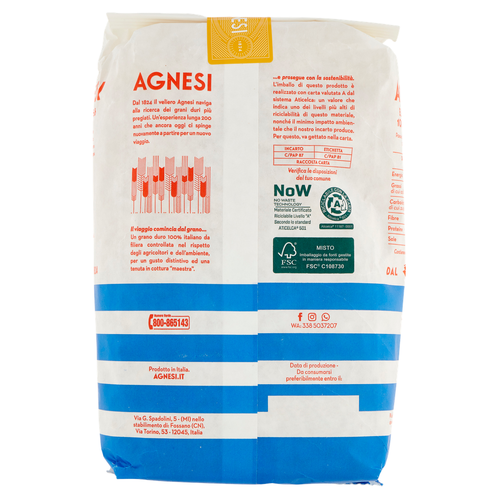 Pasta Eliche N.56 Di Grano 100% Italiano Agnesi - Foto 3