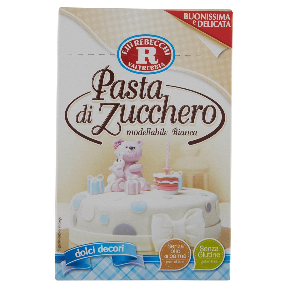 Pasta Di Zucchero Bianca Modellabile F.Lli Rebecchi Valtrebbia - Foto 1