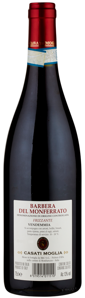 Barbera Monferrato Doc Casati Moglia