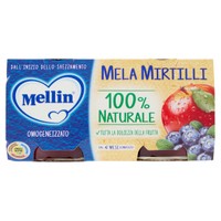 Omogeneizzati Alla Mela E Mirtillo Mellin 2 Da Gr.100