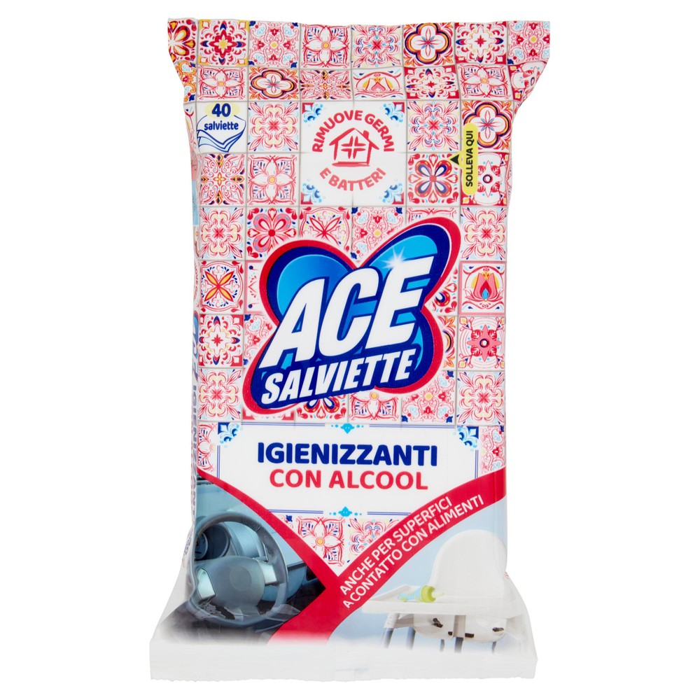 Salviette Igienizzanti Per Superfici Con Alcool Ace - Foto 1