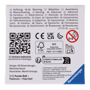 Pokemon 3d Puzzle 54 Pezzi Pokeball Rossa - Foto 2