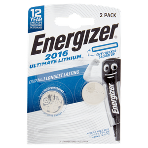 2 Pile Cr2016 Lithium Performance Energizer