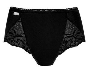 Slip Donna Midi Con Pizzo M Nero Playtex