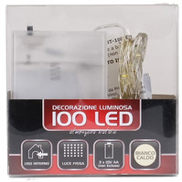 Filo 100 Micro Led A Batteria , Bianche , Luce Fissa , Uso Interno Filo 100 Micro Led A Batteria , Bianche , Luce Fissa , Uso Interno