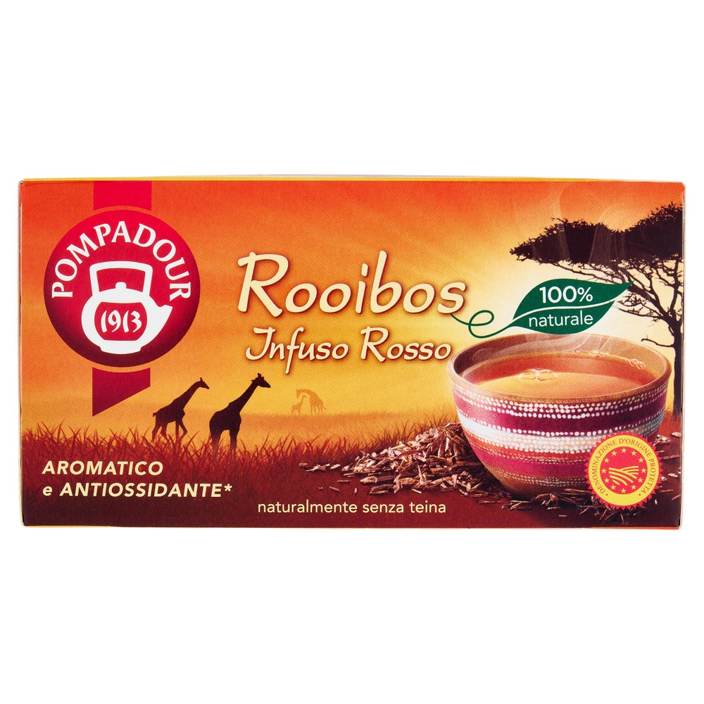 Infuso Rosso Rooibos Pompadour, Conf. 20 Filtri - Foto 1
