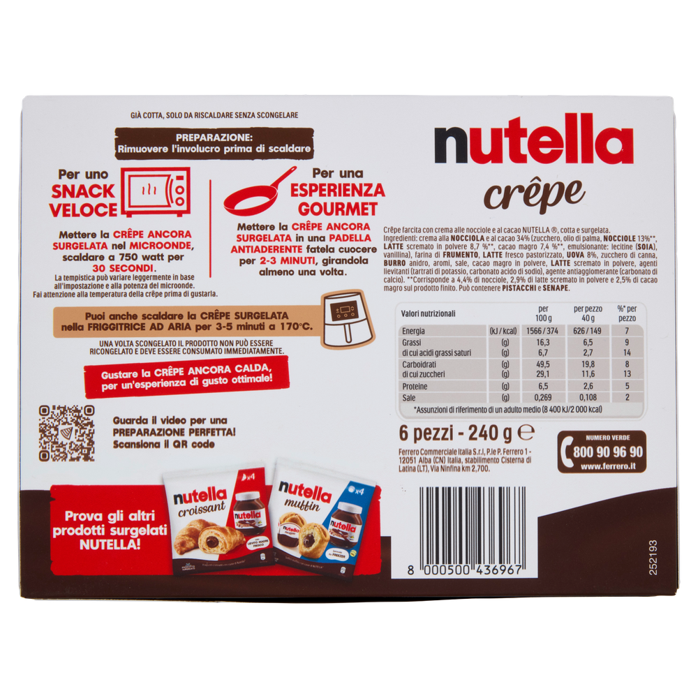 Nutella Crepe Confezione Da 6 Ferrero - Foto 3