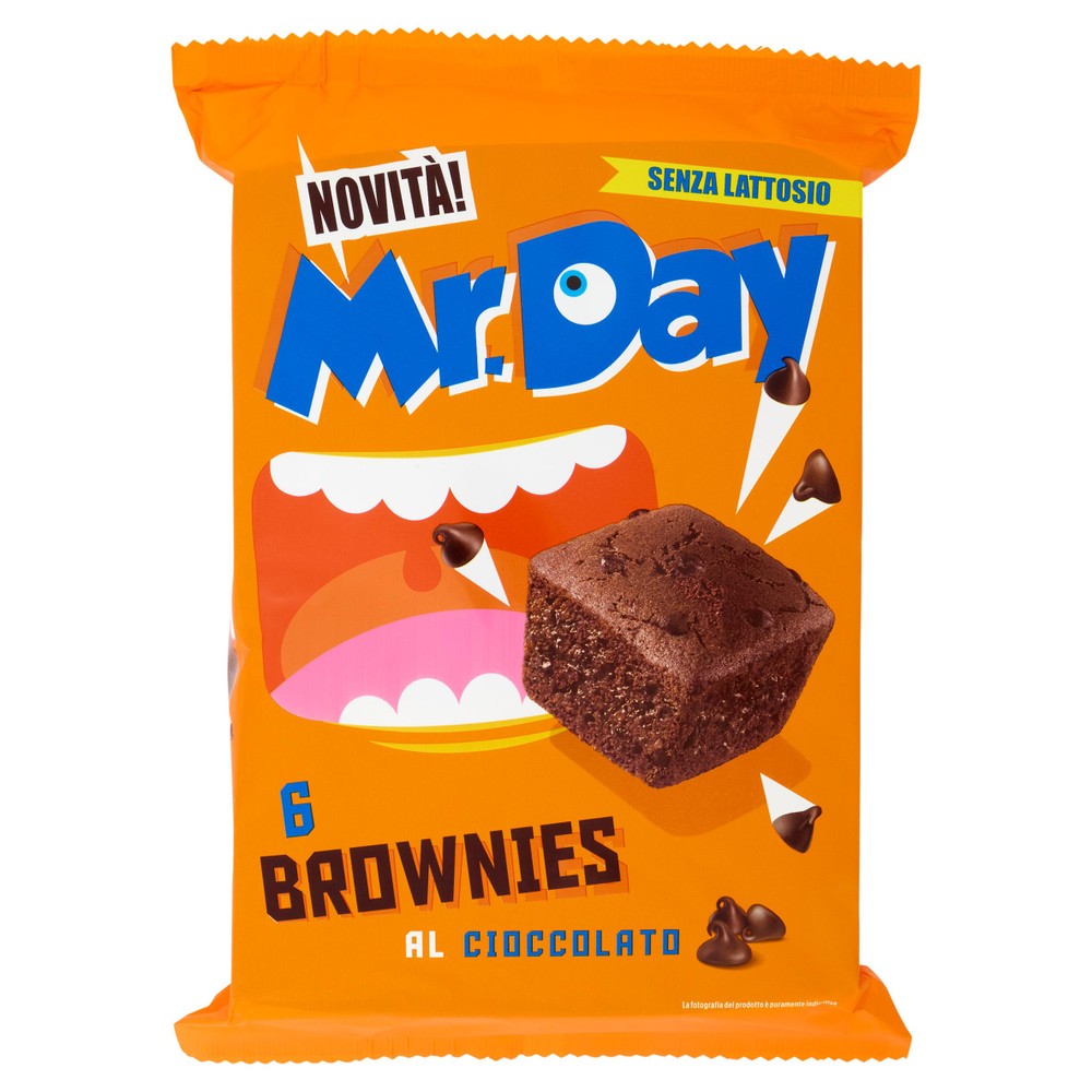 Brownies Al Cioccolato Senza Lattosio 6x35g Mr.Day - Foto 1