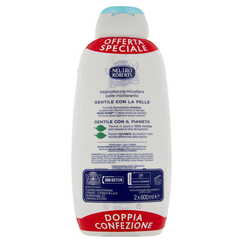 Bagnoschiuma Dermazero Neutro Roberts Bipacco - Foto 3