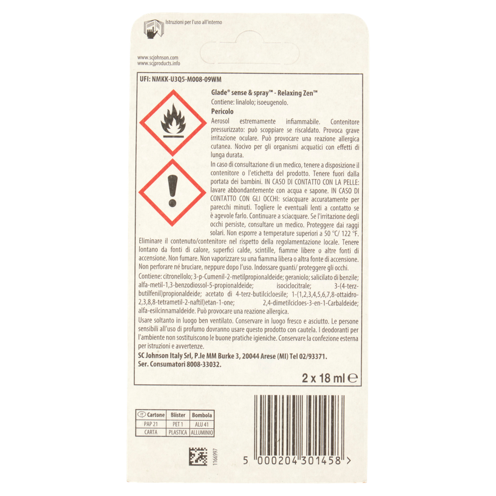 Profumatore Sense & Spray Doppia Ricarica Fragranza Relaxing Zen Glade - Foto 3