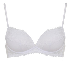 Reggiseno Push Up In Pizzo Senza Ferretto 3 Bianco Infiore - Foto 1