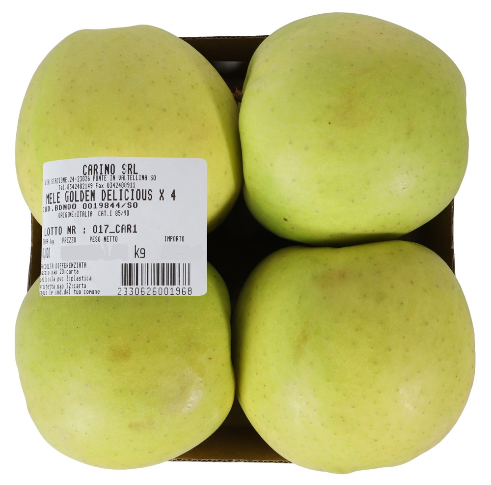 Mele Golden Delicious In Vassoio 4 Frutti - Foto 1