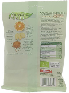 Caramelle Biologiche Gusto Arancia, Zenzero E Curcuma Serra - Foto 2