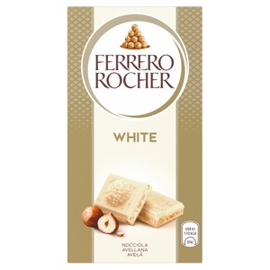 Tavoletta Di Cioccolato White Rocher Ripieno Nocciola Ferrero Rocher - Foto 1