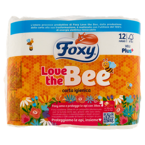 Carta Igienica Love The Bee Foxy2v, Conf. Da 12