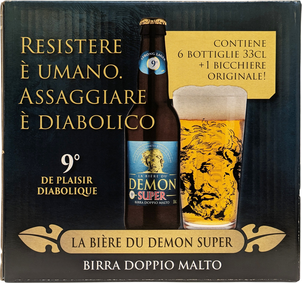 Biere Du Demon Super Conf.6 Bott.6 X 33cl+ 1 Bicchiere - Foto 2