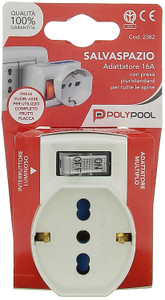 Adattatore Multisize 3 Prese 10/16a Spina 10a Polypool - Foto 2