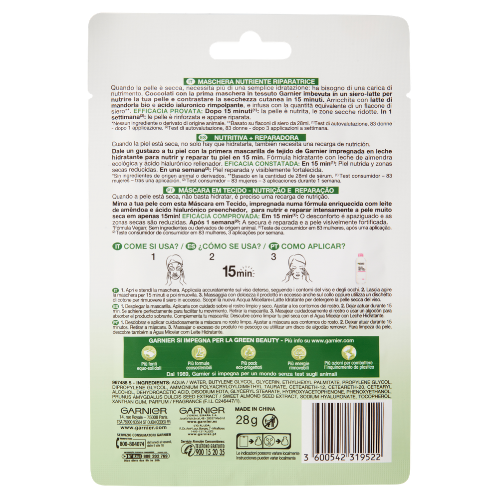 Maschera Nutriente Nutri Bomb Mandorla Garnier - Foto 3