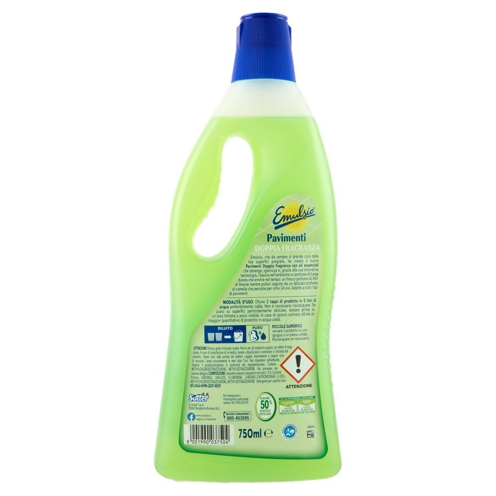 Detergente Ravviva Pavimenti Limone E Camelia Emulsio - Foto 3