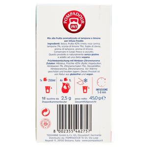 Infuso Con Lampone E Limone Fredde Infusioni Pompadour - Foto 2