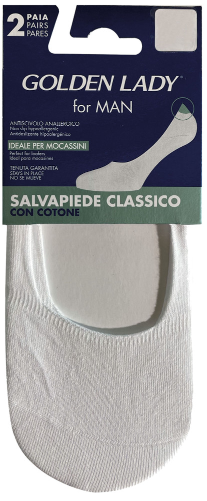 Salvapiedi Uomo M/ L Bianco Conf Da 2 Golden Lady