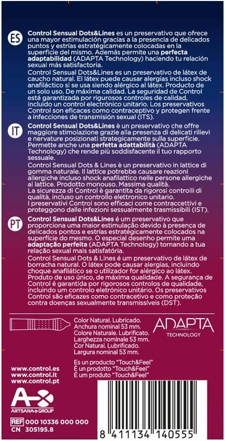 Profilattici Sensual Dots & Lines Control - Foto 2