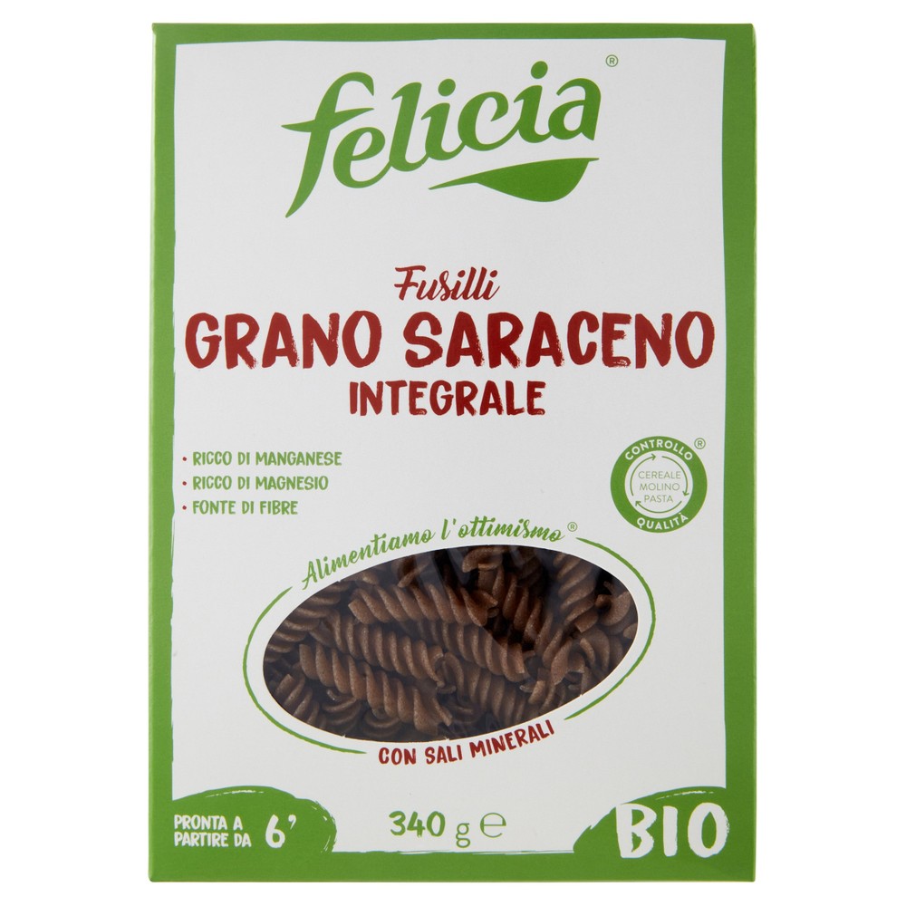 Pasta Fusilli Grano Saraceno Integrale Bio Felicia - Foto 1