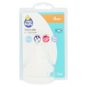 Tettarella Collo Largo Silicone Flusso Pappa 2 Pezzi - Foto 1