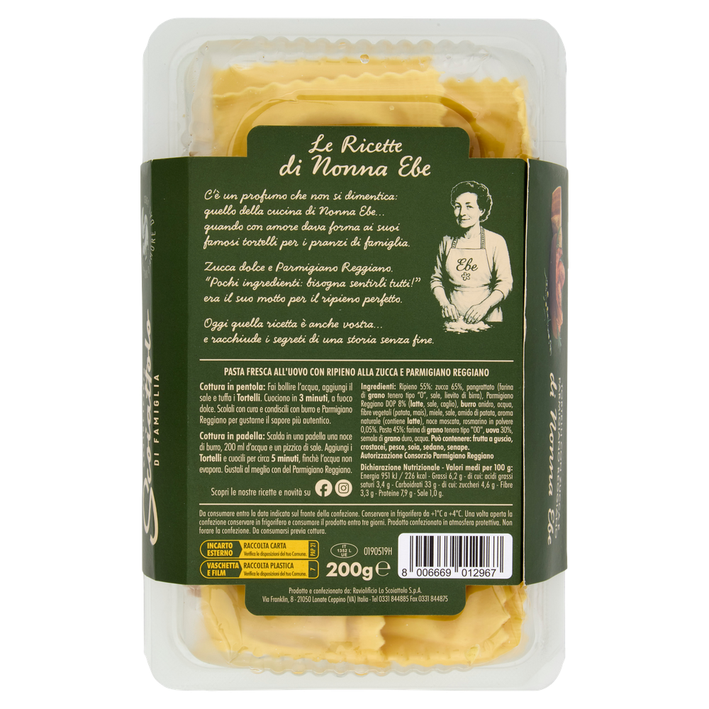 Tortelli Zucca E Parmigiano Nonna Ebe 200g Lo Scoiattolo - Foto 3