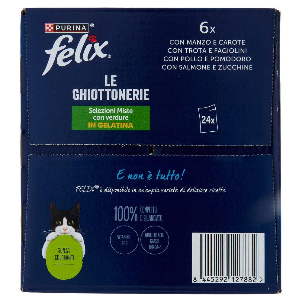 Umido Per Gatti Ghiottonerie Selezioni Miste Con Verdure 24x85g Felix - Foto 2