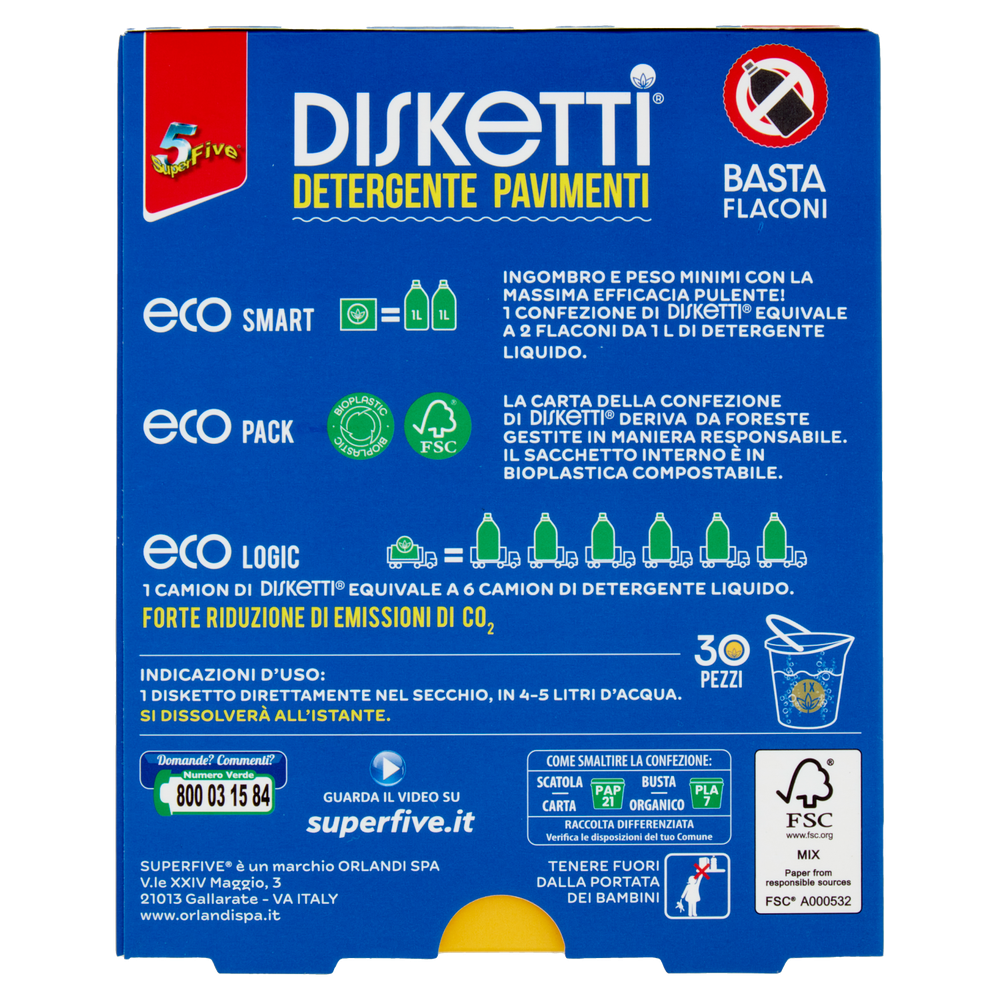 Detergente Pavimenti In Dischetti Idrosolubili Fruttato Super5 - Foto 3