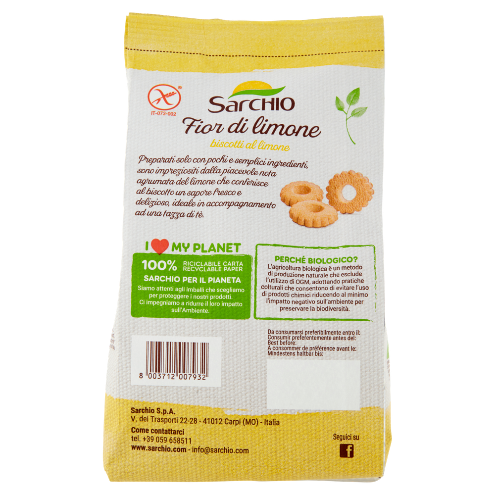 Biscotti Fior Di Limone Senza Latte Senza Glutine Sarchio - Foto 3