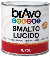 Smalto Lucido A Base Solvente Grigio Perla 0 , 75 l Bravo Colors Smalto Lucido A Base Solvente Grigio Perla 0 , 75 l Bravo Colors