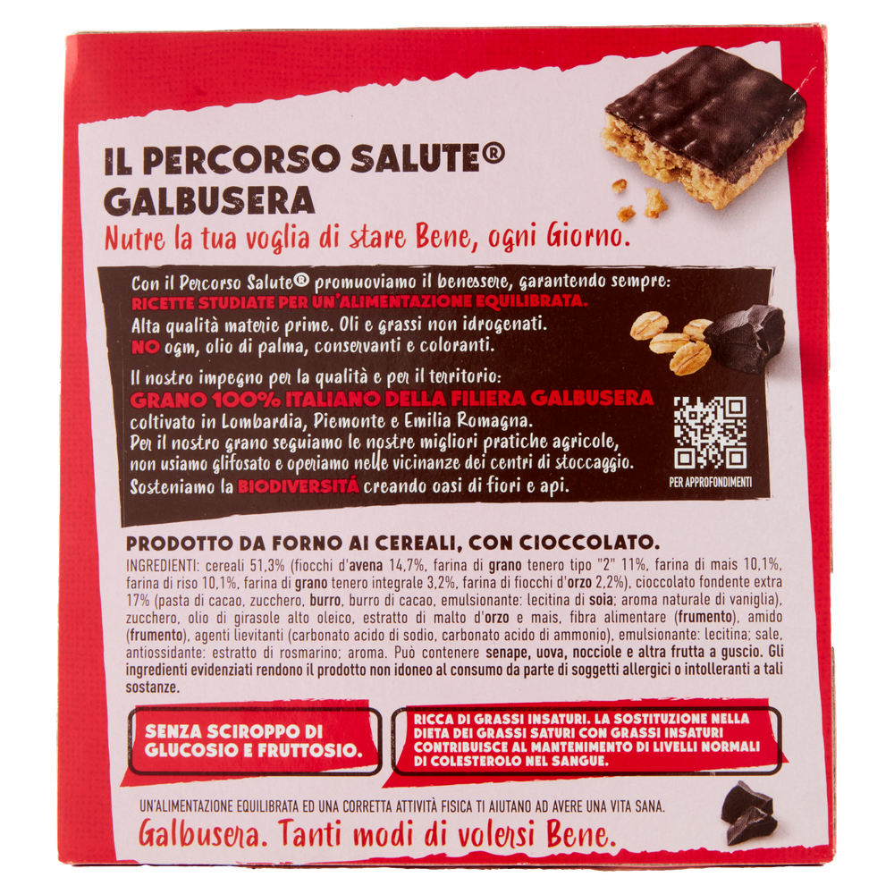 Snack Biscobarretta Con Cereali E Cioccolato Fondente5x36g Galbusera - Foto 3