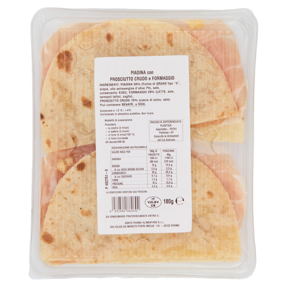 Piadina A Meta' Crudo E Formaggio Amoretti - Foto 3