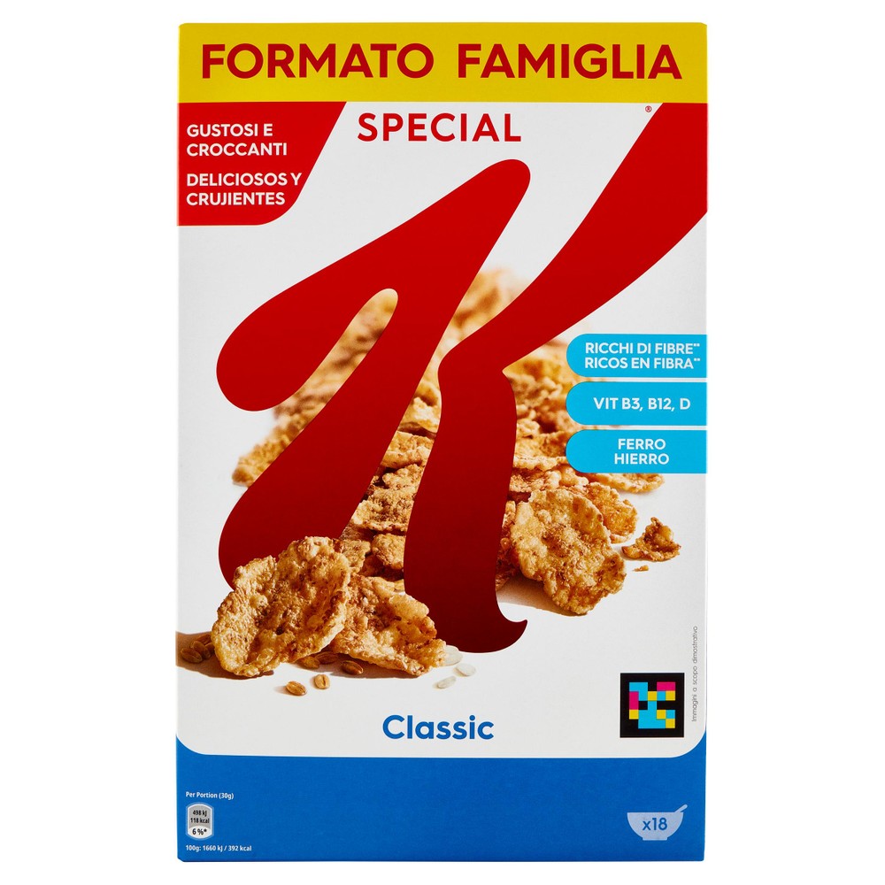 Cereali Special K Classic Integrali Con Riso, Frumento, Orzo Kellogg's - Foto 1