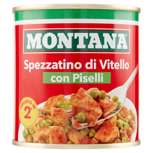 Spezzatino Vitello Con Piselli In Scatola Senza Glutine Montana - Foto 1