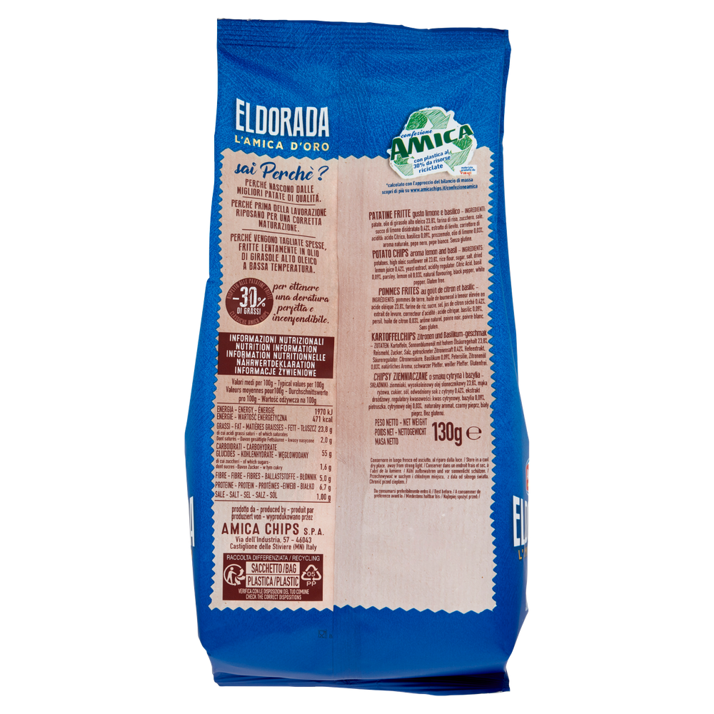 Patatine Gusto Limone E Basilico Eldorada Amica Chips - Foto 3
