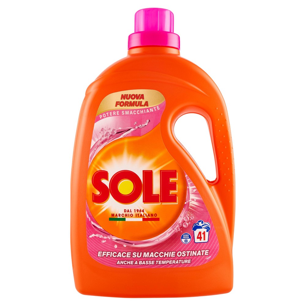 Detersivo Per Lavatrice Liquido Potere Smacchiante 41 Lavaggi Sole - Foto 1