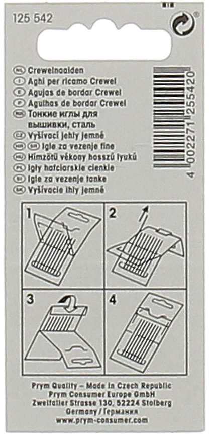 16 Aghi Per Ricamo Assortiti N.3/9 Prym - Foto 2