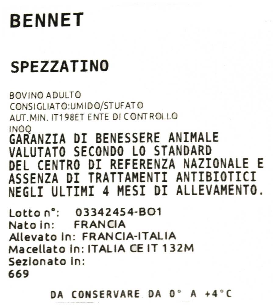 Spezzatino Di Bovino Adulto Filiera Valore Bennet - Foto 3